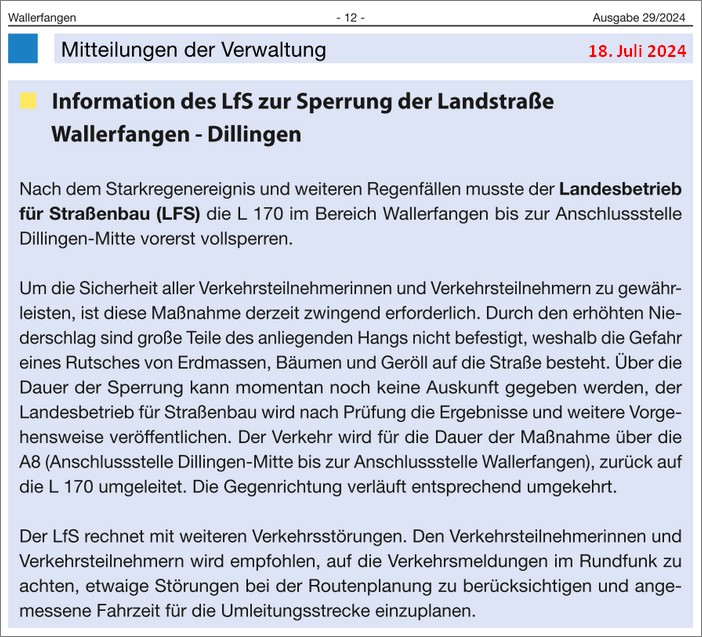 LFS-Sperrung-Publikation im Amtsblatt